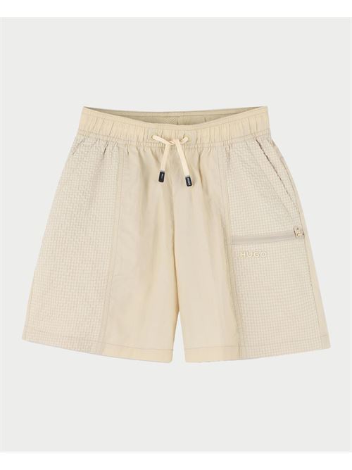 Bermuda bambino Hugo con elastico e coulisse HUGO | G00369255