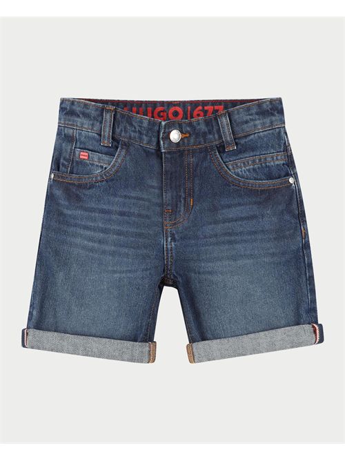 Bermuda in denim Hugo per bambini HUGO | G00370Z25