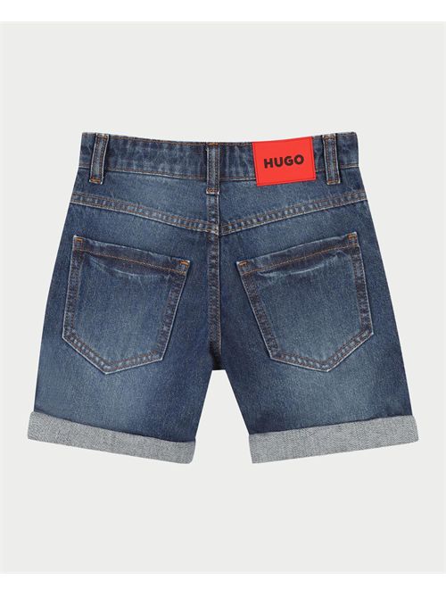 Hugo Denim Bermuda Shorts for Kids HUGO | G00370Z25