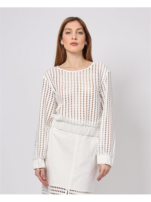 Jijil long sleeved shirt in perforated fabric JIJIL | FP3130001