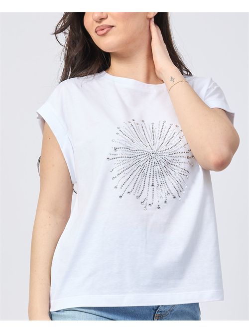 Jijil Rhinestone Front T-Shirt JIJIL | TS1370001