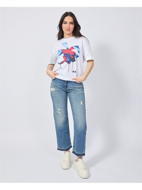 Jijil Crewneck T-shirt with Front Print JIJIL | TS2281459