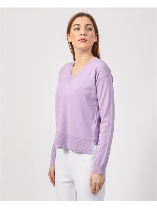 Adine women's sweater by K-way with V-neck K-WAY | K2135SW-ADINEX1H