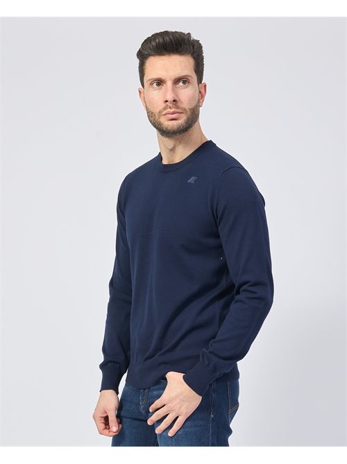 Pull col rond K-way Sebastien avec logo K-WAY | K4122YW-SEBASTIENK89