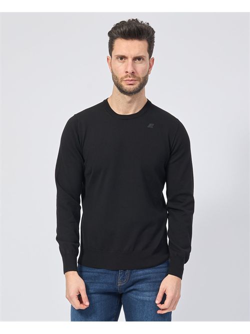 Pull col rond K-way Sebastien avec logo K-WAY | K4122YW-SEBASTIENUSY