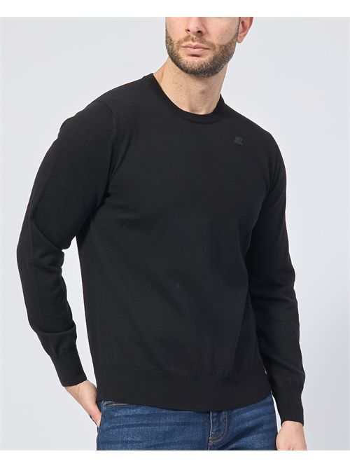 Pull col rond K-way Sebastien avec logo K-WAY | K4122YW-SEBASTIENUSY