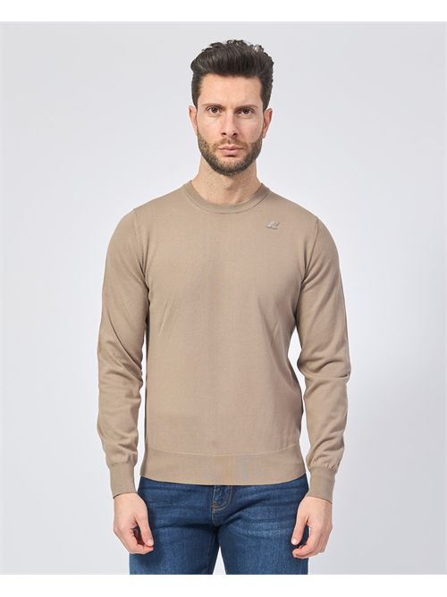 Pull col rond K-way Sebastien avec logo K-WAY | K4122YW-SEBASTIENWG9