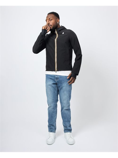 Veste courte K-way Jacko avec capuche et logo K-WAY | K5123GW-JACKOUSY