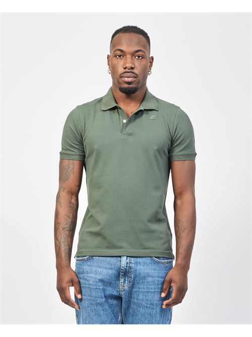 Polo homme K-way Amedee en piqué stretch K-WAY | K5127BW-AMEDEEWMR