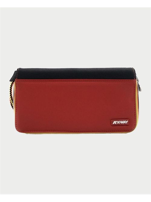 Fluy wallet by K-way full zip with logo K-WAY | K6116IW-FLUYWNM