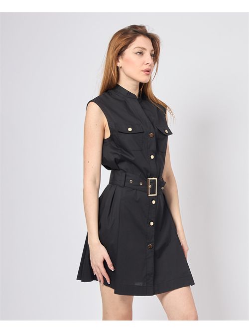 Robe courte en coton avec ceinture MARKUP | MW861205NERO