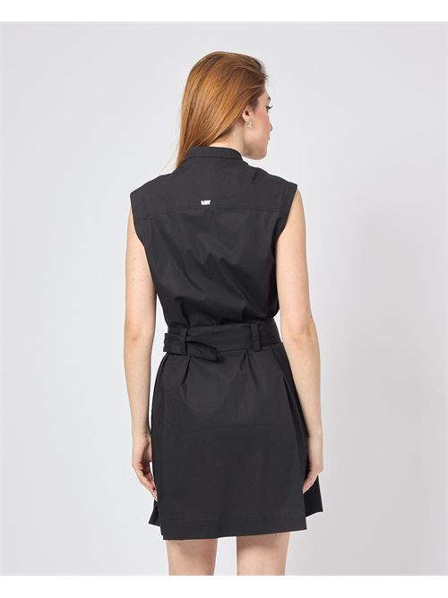 Robe courte en coton avec ceinture MARKUP | MW861205NERO