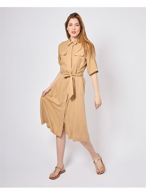 Markup shirt dress in fabric MARKUP | MW861207SAFARI