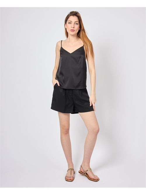 Markup Satin V-Neck Top MARKUP | MW861301NERO