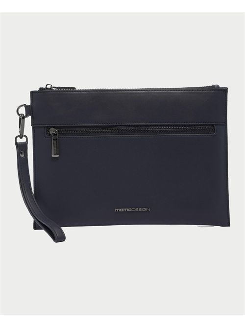 Momodesign blue clutch with logo