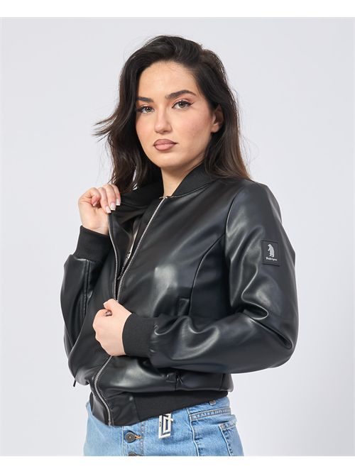 Refrigue full zip faux leather jacket REFRIGUE | 2825O00036BLACK