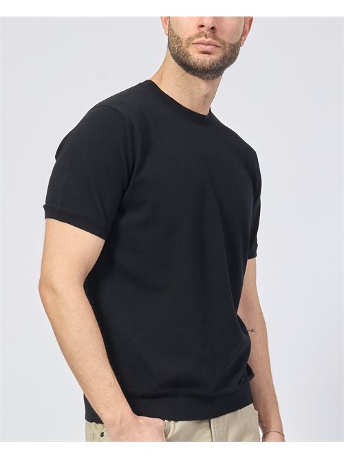 T-shirt basic Sette/Mezzo in cotone girocollo SETTE/MEZZO | 651001NERO