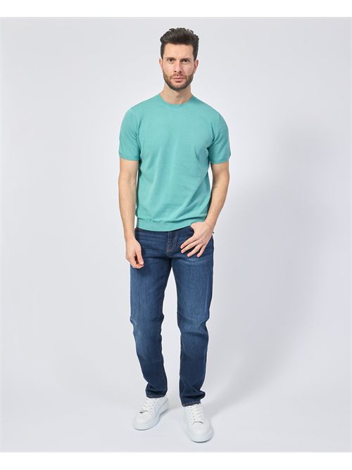 T-shirt basic Sette/Mezzo in cotone girocollo SETTE/MEZZO | 651001VERDE