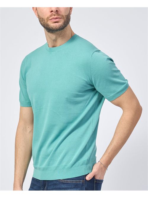 T-shirt basic Sette/Mezzo in cotone girocollo SETTE/MEZZO | 651001VERDE