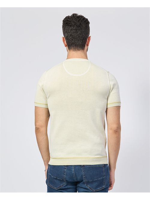 T-shirt homme en coton Sette/Mezzo avec imprimé poitrine SETTE/MEZZO | 651241LIME