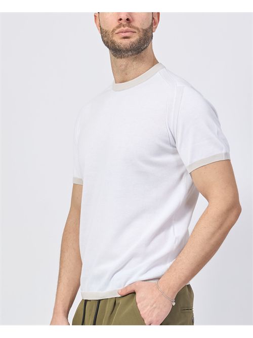 Sette/Mezzo Men's Cotton T-Shirt SETTE/MEZZO | 652001BIANCO