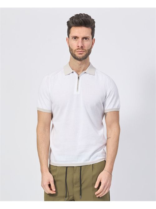 Polo uomo Sette/Mezzo con zip SETTE/MEZZO | 652003BIANCO