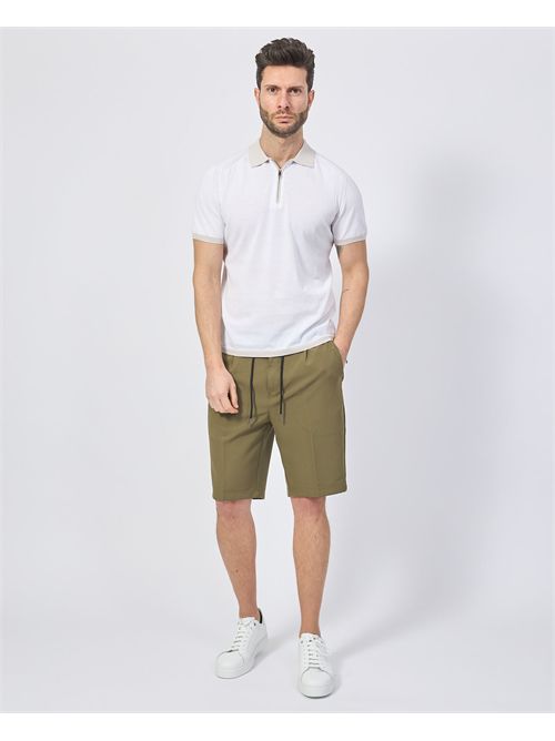 Polo homme Sette/Mezzo sans boutons SETTE/MEZZO | 652003BIANCO