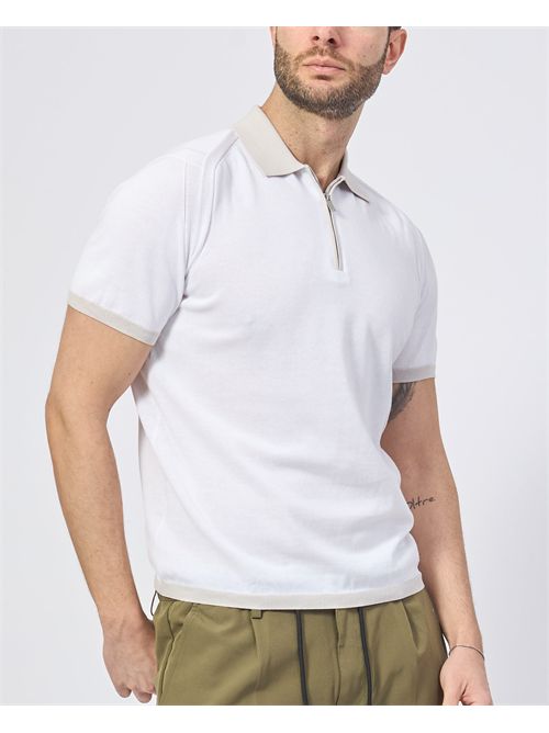 Sette/Mezzo men's polo shirt without buttons SETTE/MEZZO | 652003BIANCO