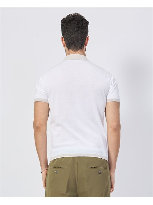 Polo homme Sette/Mezzo sans boutons SETTE/MEZZO | 652003BIANCO