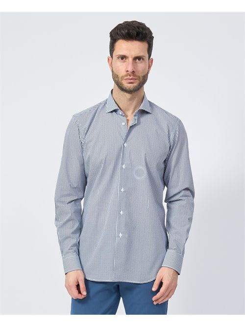 Camicia uomo Sette/Mezzo con micromotivo all-over