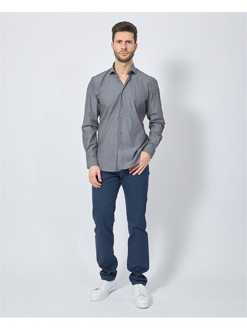 Camicia uomo Sette/Mezzo a righe SETTE/MEZZO | 663-TS2863003