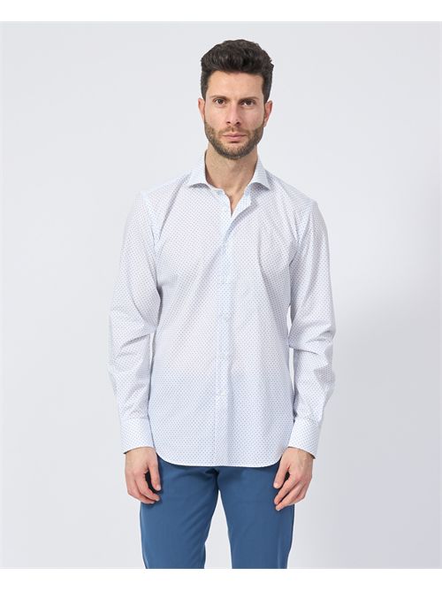 Camicia Sette/Mezzo in cotone con micromotivo SETTE/MEZZO | 663-TS4025001