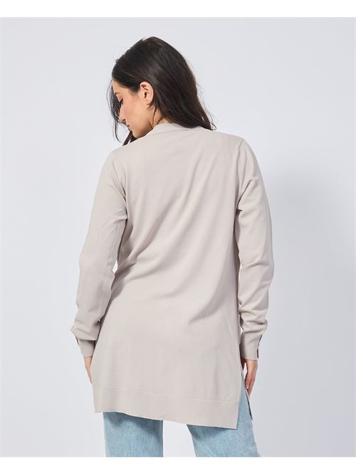 Cardigan lungo donna Settemezzo senza bottoni SETTE/MEZZO | DS5016GREIGE