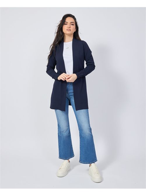 Settemezzo Women's Long Cardigan Without Buttons SETTE/MEZZO | DS5016NAVY