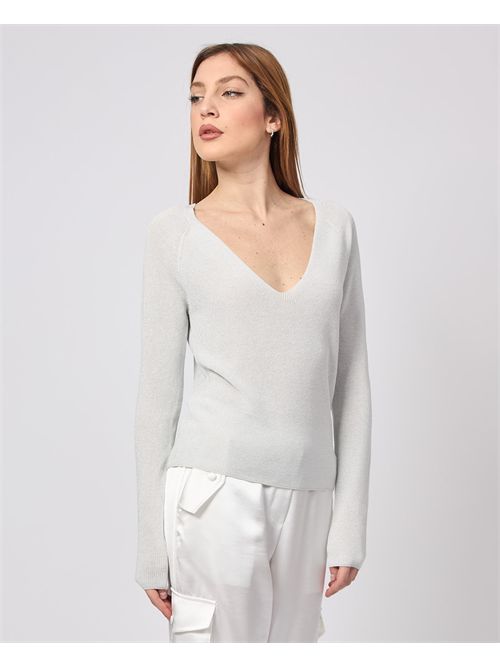 Pull col V à manches longues Sette/Mezzo SETTE/MEZZO | DS5324BIANCO