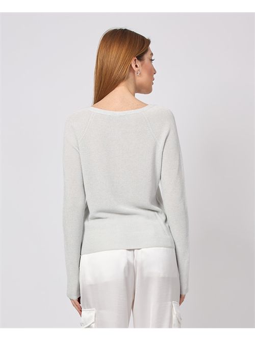 Pull col V à manches longues Sette/Mezzo SETTE/MEZZO | DS5324BIANCO