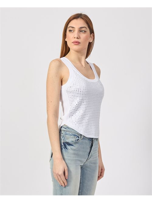 T-shirt SetteMezzo in cotone dal taglio corto SETTE/MEZZO | DS5700BIANCO