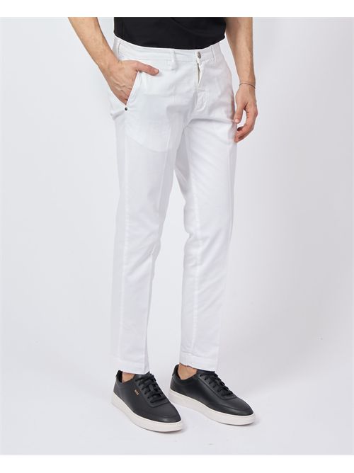 Pantalon homme coupe slim Settemezzo en tissu