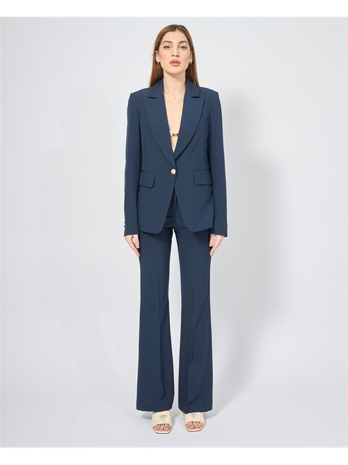 Settemezzo single-breasted women's suit SETTE/MEZZO | LM03086U920BLU