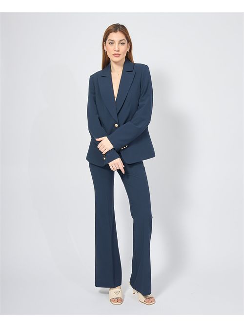 Costume femme à boutonnage simple Settemezzo SETTE/MEZZO | LM03086U920BLU