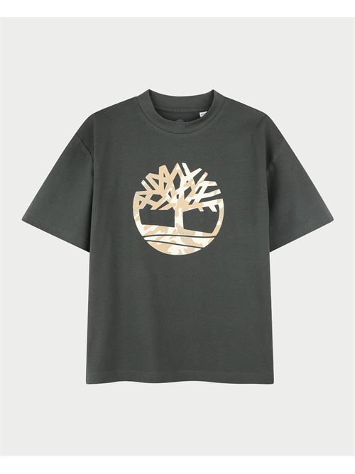 T-shirt Timberland pour enfants avec logo sur le devant TIMBERLAND | T6042372A