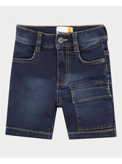 Timberland Stretch Denim Shorts for Kids TIMBERLAND | T60497Z25