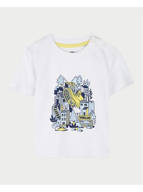 T-shirt en coton Timberland pour enfants avec imprimé TIMBERLAND | T6051210P