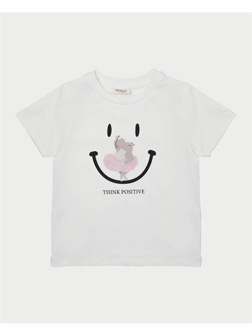 T-shirt Vicolo pour fille avec imprimé sur le devant VICOLO | 3146M00228WHITE