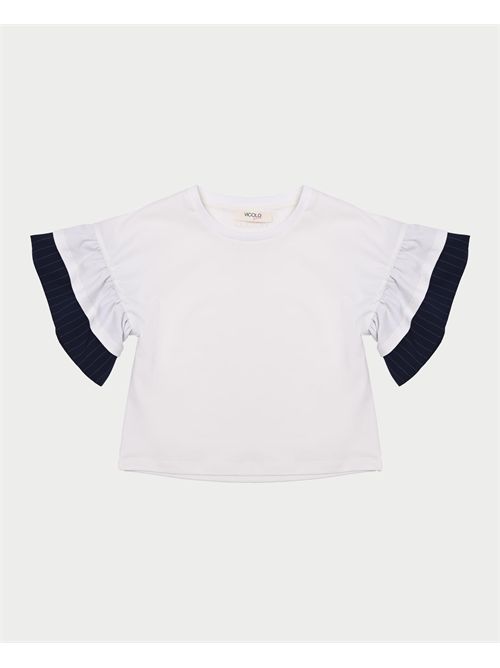 Vicolo T-shirt with ruffle sleeves VICOLO | 3146M00363MILK/VANILLA